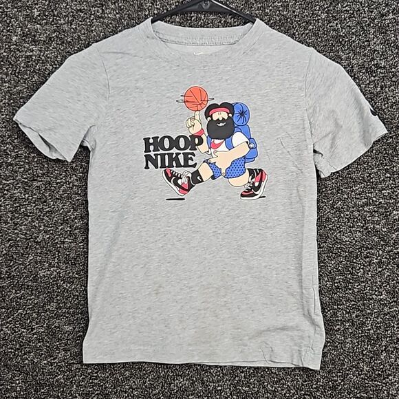 Nike Kids Size Small Graphic T-Shirt Dri-Fit Hoop Nike Swoosh (Stained) - Picture 2 of 6